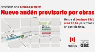 Mor&oacute;n: habilitan un and&eacute;n provisorio por obras de renovaci&oacute;n integral