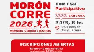 Mor&oacute;n corre por la Memoria: nueva edici&oacute;n el 24 de marzo
