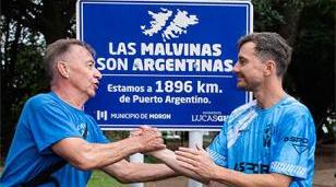 Mor&oacute;n record&oacute; a los veteranos y ca&iacute;dos en la Guerra de Malvinas