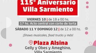 Mor&oacute;n organiza tres d&iacute;as de festejos por los 115 a&ntilde;os de Villa Sarmiento