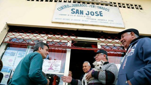 Zabaleta visitó el Centro de Jubilados y Pensionados San José
