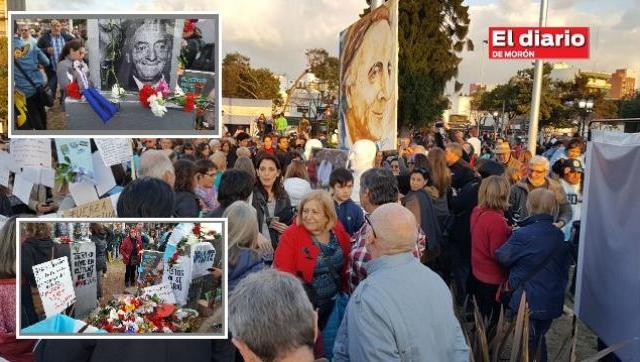 #Florazo en Morón donde estaba el busto de Néstor Kirchner que quitó Tagliaferro