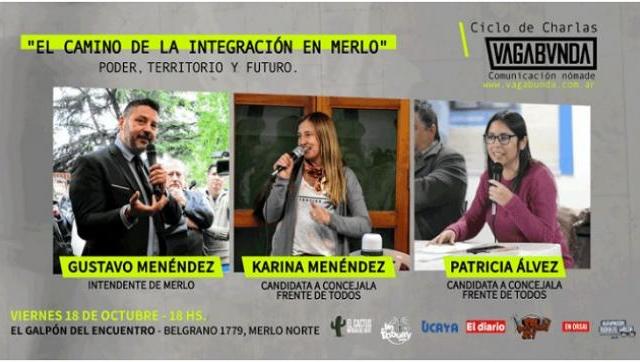 Gustavo Menéndez, Karina Menéndez y Patricia Álvez participarán del ciclo de charlas “Vagabunda” en Merlo