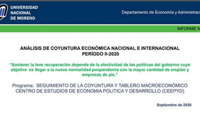 Informe n° 19 de Análisis de la Coyuntura Económica Nacional e Internacional