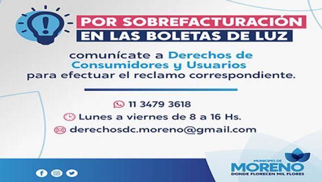 La Municipalidad intima a Edenor debido a sobrefacturación en cuentas de clientes de Moreno