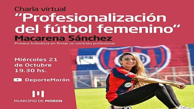 Charla virtual con Macarena Sánchez, la primera futbolista profesional