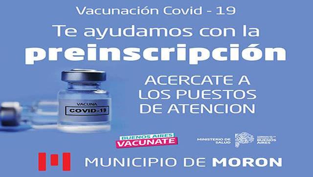 Nuevas mesas de preinscripción para la vacuna contra el Covid-19 en Morón