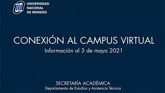 Informe “Conexión al campus virtual” de la UNM