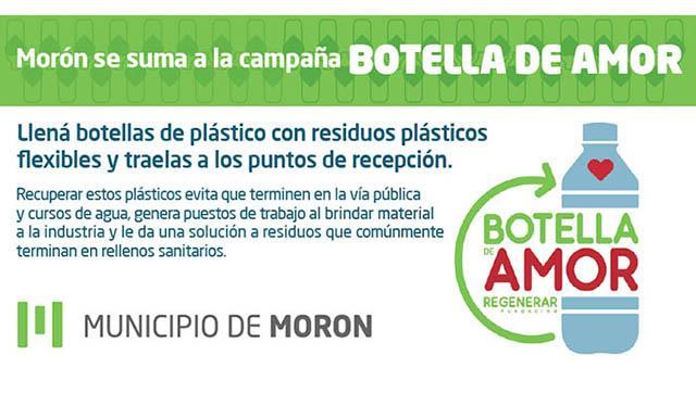 Morón se suma a la campaña de reciclaje “Botellas de Amor”