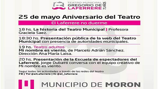 El Teatro Municipal Gregorio de Laferrere celebra su 71º aniversario 
