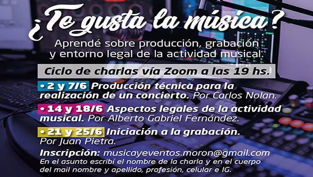 El Municipio de Morón lanza un ciclo de charlas sobre producción musical