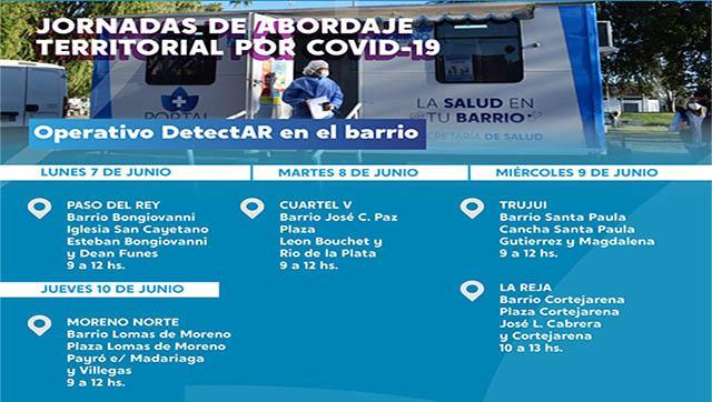 Operativos Detectar en Moreno