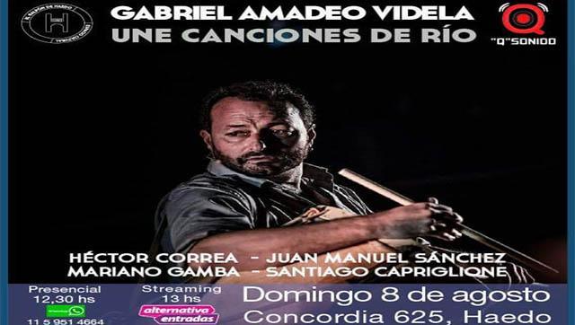 Gabriel Amadeo Videla  presenta “Une canciones de Río” 