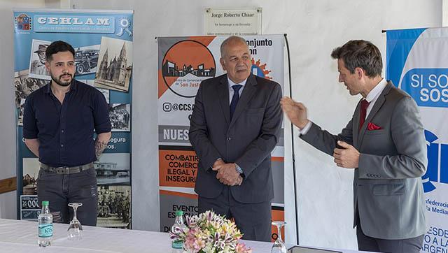 El Centro de Comerciantes de San Justo reconoció al Rector Martínez