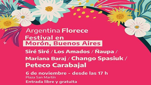 “Argentina Florece” llega a Morón con conciertos de Peteco Carabajal y Chango Spasiuk