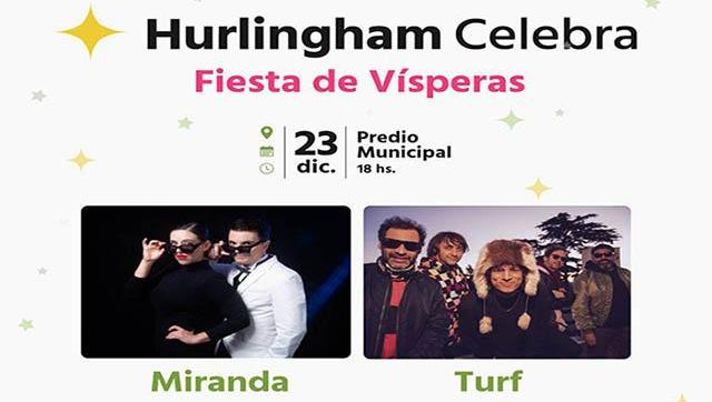 Miranda y Turf tocan gratis este jueves en Hurlingham