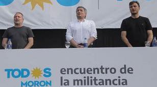 Máximo Kirchner con la militancia del Frente de Todxs Morón