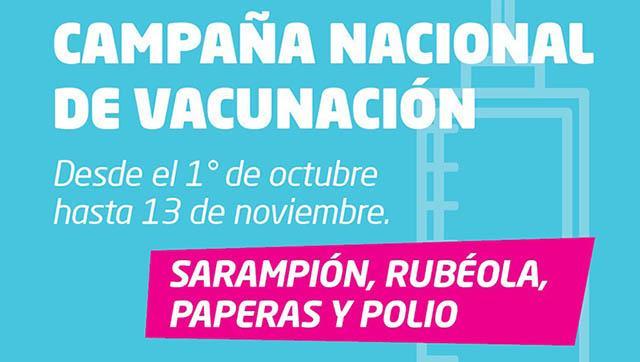 Campaña de Vacunación contra el sarampión, rubéola, paperas y polio