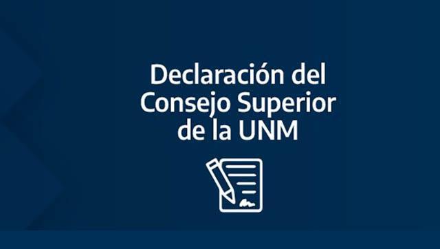 Declaración del Consejo Superior de la Universidad Nacional de Moreno