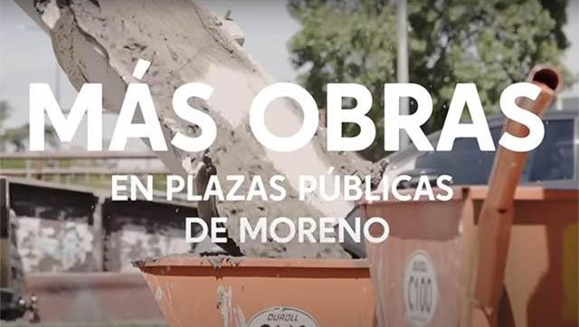 Más obras en plazas públicas de Moreno