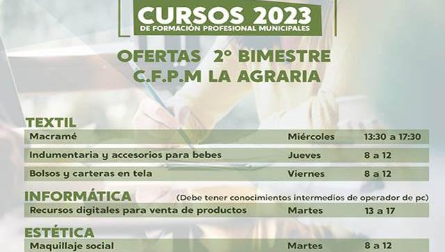 Inscripción a los nuevos cursos de formación profesional 
