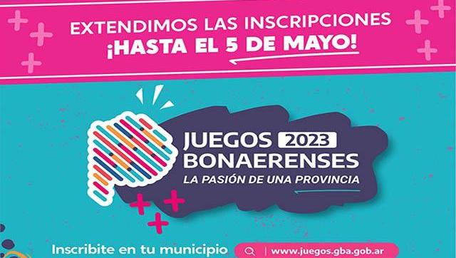 Extienden la fecha de inscripción para los Juegos Bonaereneses 2023