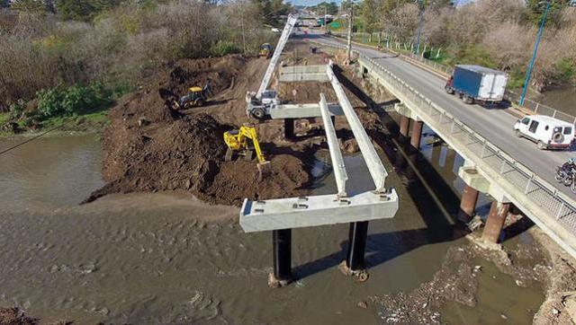 Avanza la obra del nuevo puente de la Avenida Néstor Kirchner