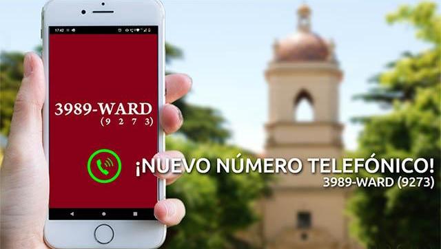 El Colegio Ward tiene nuevo número de teléfono