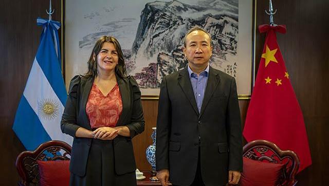 Mariel Fernández se reunió con el embajador de China, Wang Wei