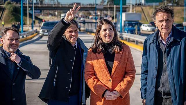 Kicillof, Fernández y Descalzo inauguraron el puente de la Avenida Néstor Kirchner