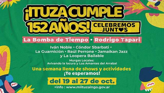 Ituzaingó celebra 152 años: una Semana de festejos y cultura