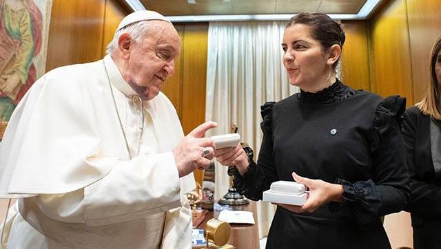 Mariel Fernández en el Vaticano: una audiencia privada con el Papa Francisco