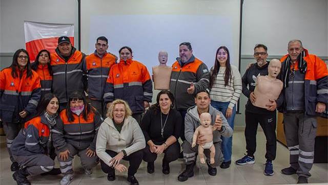 Capacitan en primeros auxilios al personal de seguridad de Morón