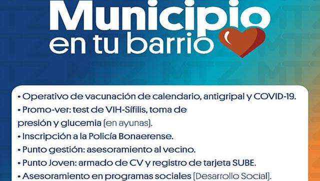 La Matanza despliega servicios gratuitos con el programa ‘Municipio en tu Barrio’